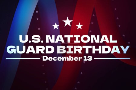 Foto de Cumpleaños de la Guardia Nacional en los Estados Unidos de América se celebra el 13 de diciembre, formas de fondo con diseño tipográfico. - Imagen libre de derechos