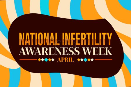 Photo for National Infertility Awareness week wallpaper in colorful shapes with typography and design - Royalty Free Image