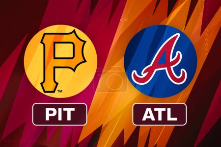 Téléchargez les photos : Pittsburgh vs Atlanta Brave mlb match sports concept design, editorial - en image libre de droit