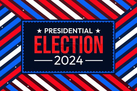 Photo for USA Elections concept backdrop with typography in the box. Presidential Elections 2024 wallpaper - Royalty Free Image