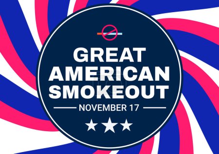 November 17 is observed as Great American Smokeout day in the United States of America, background design.