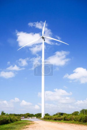 Foto de Turbinas eólicas en el campo, planta eléctrica - Imagen libre de derechos