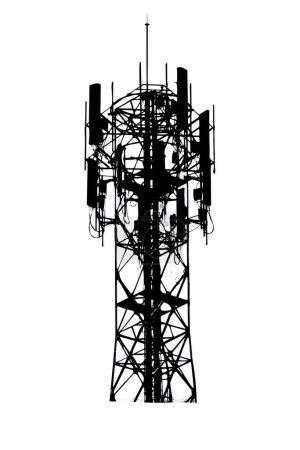 Téléchargez les photos : 3d rendu d'une tour de télécommunications - en image libre de droit