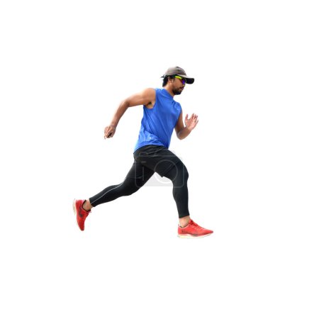 Photo for Asian runner's posture with clipping path. Action concept of sport - Royalty Free Image