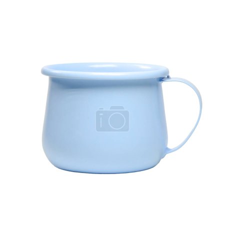 Photo for Zinc glass on a white background. Ideas for mock ups. Blank mock up Empty classic undervest mug with neckline mockup, isolated with clipping path - Royalty Free Image