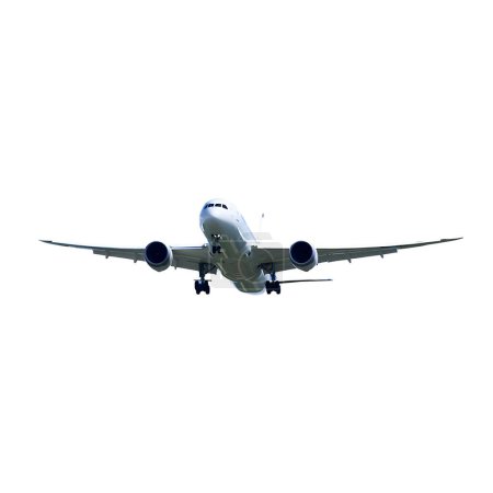 Téléchargez les photos : Avion dans une mouche sur un fond blanc - en image libre de droit