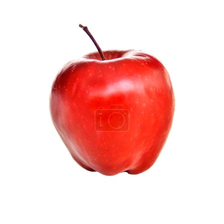 Téléchargez les photos : Pomme rouge sur fond blanc - en image libre de droit