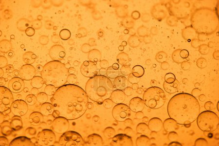 Photo for Yellow, bubbles, liquid, water, splash, drop, background, macro, wet, color, close-up, texture, pattern, freshness, abstraction, light, - Royalty Free Image