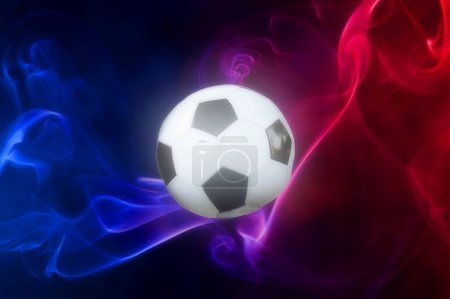 Téléchargez les photos : Football sur fond abstrait coloré illustration - en image libre de droit