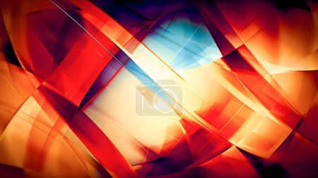 Photo for Abstract red glowing neon shine geometric triangle shape with light effects - 3D-Rendering - Royalty Free Image