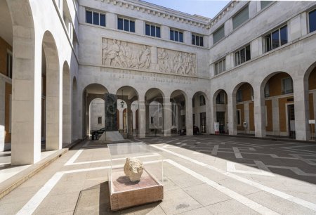 Foto de Padua, Italia. Abril 2023. vista del patio interior del Palazzo Bo, sede de la Universidad de Padua - Imagen libre de derechos