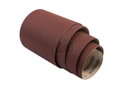 Photo for A roll of sandpaper on a transparent background - Royalty Free Image