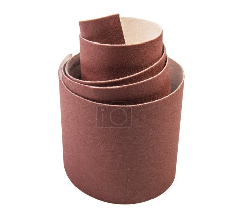 Photo for A roll of sandpaper on a transparent background - Royalty Free Image