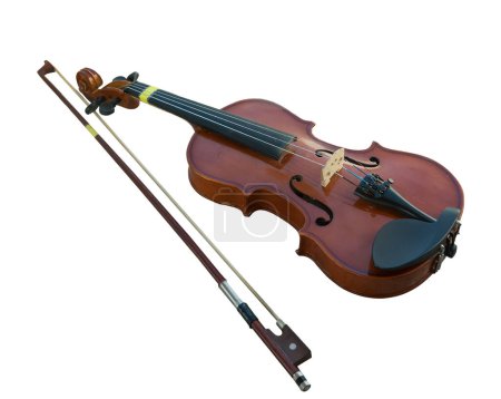 Téléchargez les photos : Un violon et un arc sur fond transparent - en image libre de droit