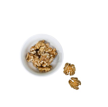 Photo for Some shelled walnuts on a transparent background - Royalty Free Image