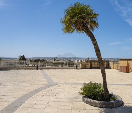 Photo for Valletta, Malta, April 03, 2024 panoramic view of the Argotti, Malta botanic garneds in Floriana - Royalty Free Image