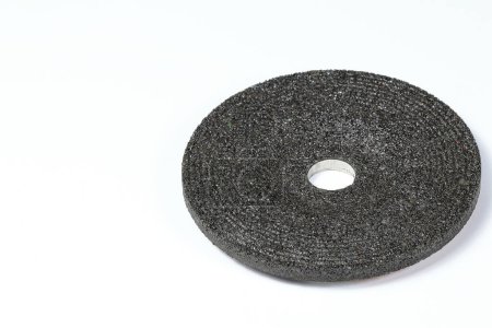 Photo for Close up of cutting or grinding wheel surface isolated on white background. - Royalty Free Image