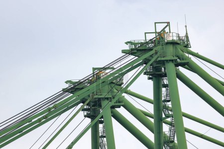 Structure of Big crane in an industrial port.