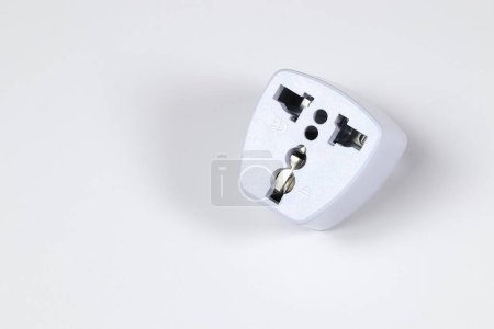 Photo for Universal plugs adapters isolated on white background. - Royalty Free Image