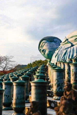 The world's largest reclining bronze Buddha statue is at Nanzo-in Temple in Fukuoka Prefecture, Japan.