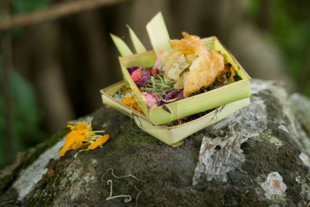 Photo for Offerings to gods according to Hindu belief in Bali, called "canang" - Royalty Free Image