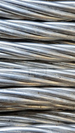 Photo for Steel wire in the construction site of the house - Royalty Free Image