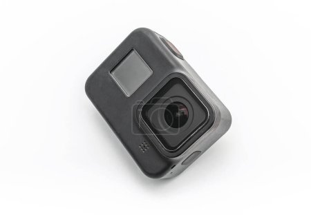 Téléchargez les photos : Caméra d'action GoPro sur fond blanc : Stock d'aventure - en image libre de droit