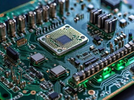Photo for Electronic circuit board, Computer Hardware, Motherboard - Royalty Free Image