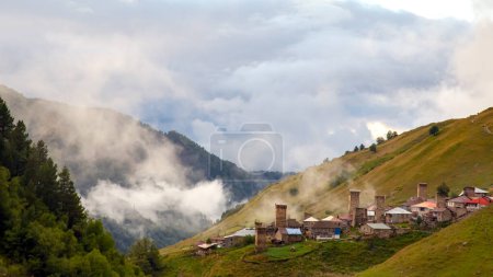 mountain village Adishi in Georgia