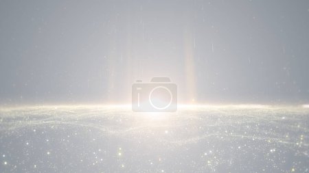 Téléchargez les photos : Gold particles and shiny lights with clean abstract background. - en image libre de droit
