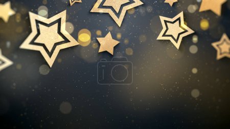 Photo for Gold star award frame background with copy space. - Royalty Free Image