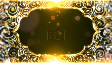 Ramadan greeting card frame abstract background with copy space.