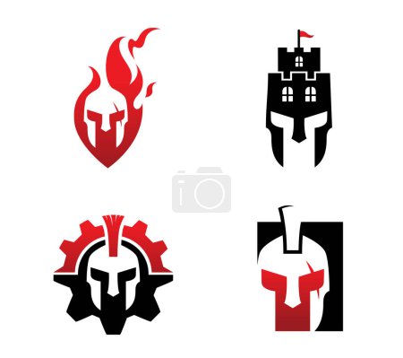 Ilustración de Knight logo template collection - Imagen libre de derechos