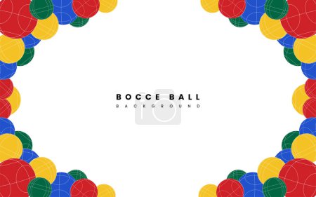 Illustration for Many Colorful Bocce Ball Backgrounds Can be Used For Design Purposes with a Bocce Ball Sports Theme. - Royalty Free Image