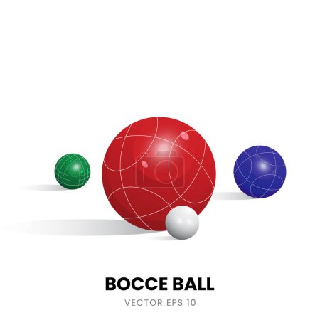 Ilustración de Ilustración 3D de Bocce Balls en varios colores. Perfecto para imágenes adicionales con el tema de deportes Bocce. - Imagen libre de derechos