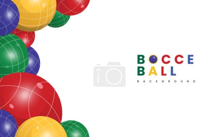 Illustration for Many Colorful Bocce Ball Backgrounds Can be Used For Design Purposes with a Bocce Ball Sports Theme. - Royalty Free Image