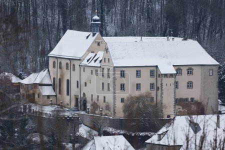 Téléchargez les photos : Niederstetten, Allemagne - 25 janvier 2023 : Schloss Haltenbergstetten, Niederstetten, Allemagne. - en image libre de droit