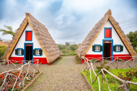 Casa rural tradicional en Santana, Madeira, Portugal