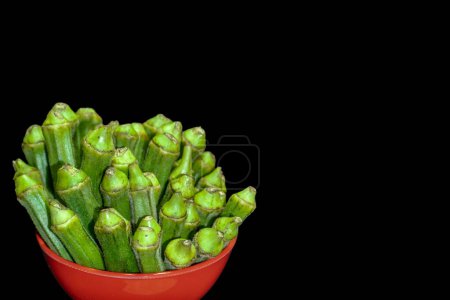 Photo for Green hot peppers on black background - Royalty Free Image