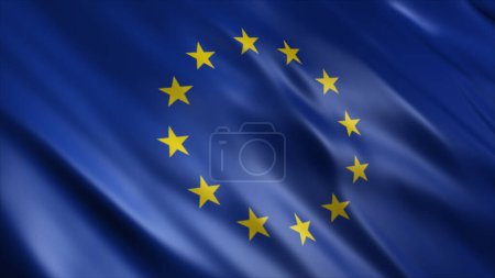 Photo for European Union Flag, High Quality Waving Flag Image - Royalty Free Image