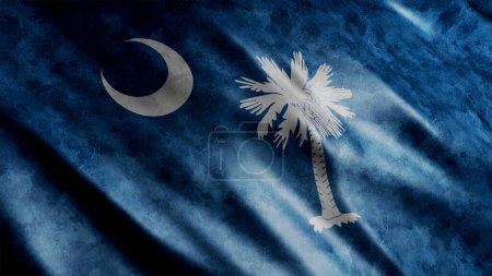Téléchargez les photos : Drapeau grunge de l'État de Caroline du Sud (États-Unis), image de drapeau grunge de haute qualité - en image libre de droit