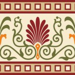 Vector colored seamless classical Greek ornament. Endless European pattern. Border, frame Ancient Greece, Roman Empire