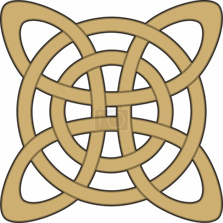 Vektor-Gold-Keltischer Knoten. Ornament der alten europäischen Völker. Das Zeichen und Symbol der Iren, Schotten, Briten, Franken.
