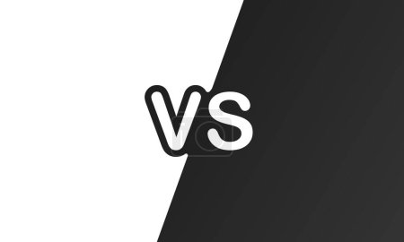 Illustration for Banner Versus. Flat, colored, black-and-white versus banner, confrontation illustration layout. Vector illustration - Royalty Free Image