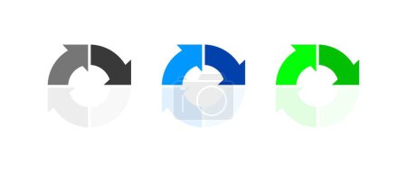 Illustration for Loading arrow icons. Flat style. Vector icons - Royalty Free Image
