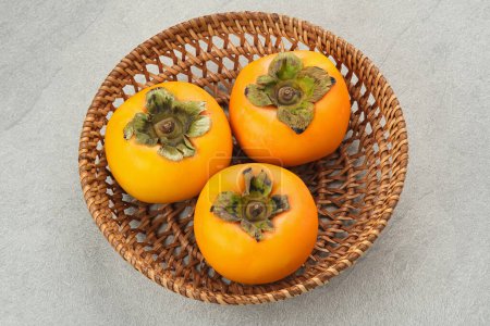 Fresh Ripe Persimmon or Kesemek fruit 