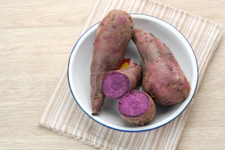 Steamed Purple Sweet Potatoes (ubi ungu)