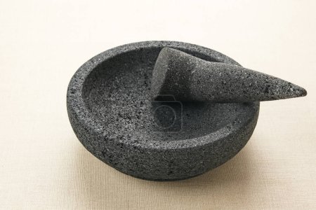 Cobek Batu or mortar and pestle, stone craft