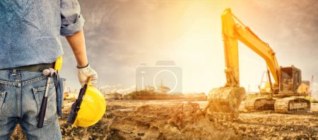Photo for Workers At Construction Job Site, Under construction - Royalty Free Image