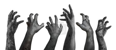 Photo for Zombie hand on white background. Halloween concept - Royalty Free Image